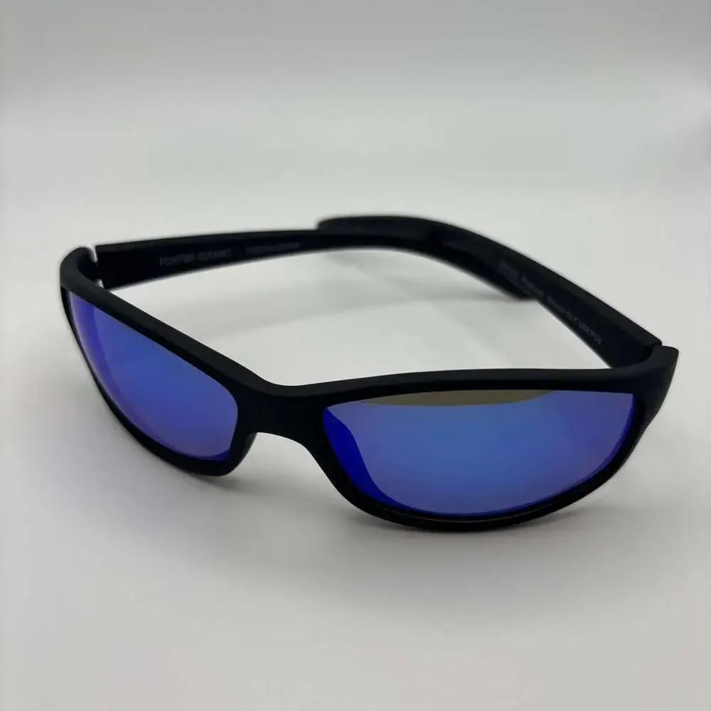 Foster Grant SR1023 Polarized Skipper Black Mirror Polarized Wrap Sunglasses